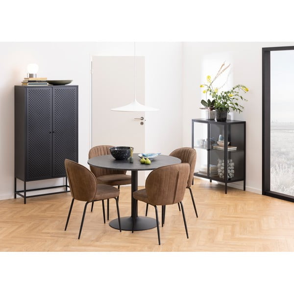 Czarna metalowa szafa 80x160 cm Newcastle – Actona-image-1