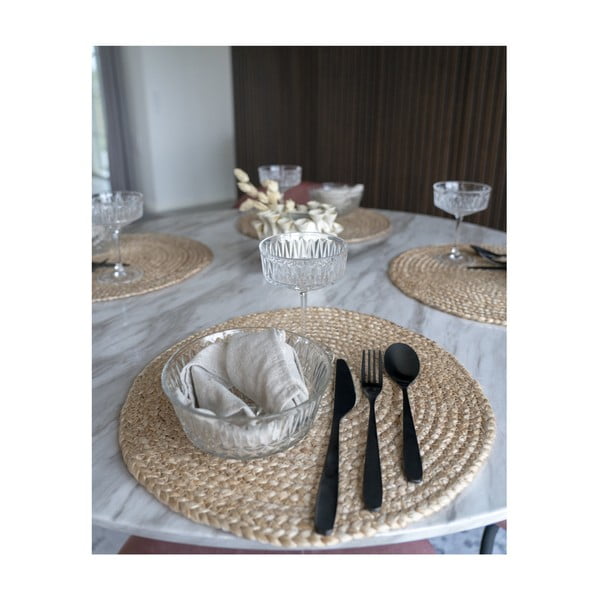 Maty stołowe z juty zestaw 4 szt. ø 38 cm Bombay – House Nordic-image-3