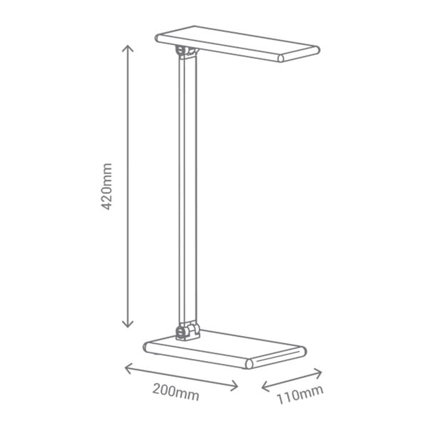 Szara lampa stołowa z LED SULION Hawking-image-3