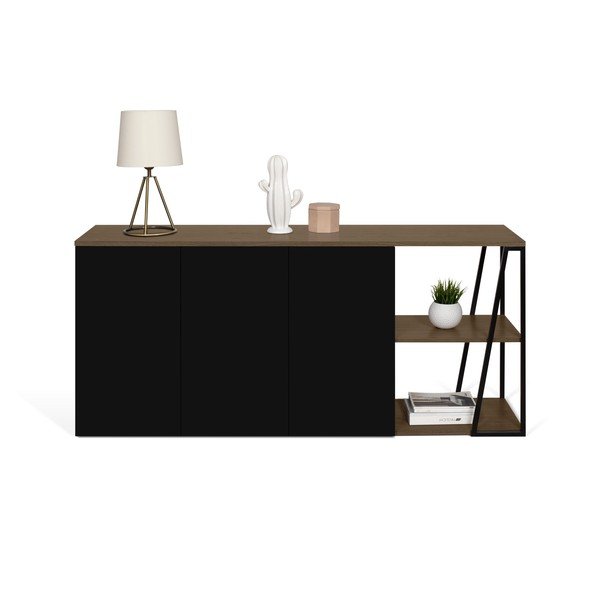 Czarna komoda TemaHome Albi, szer. 190 cm-image-3