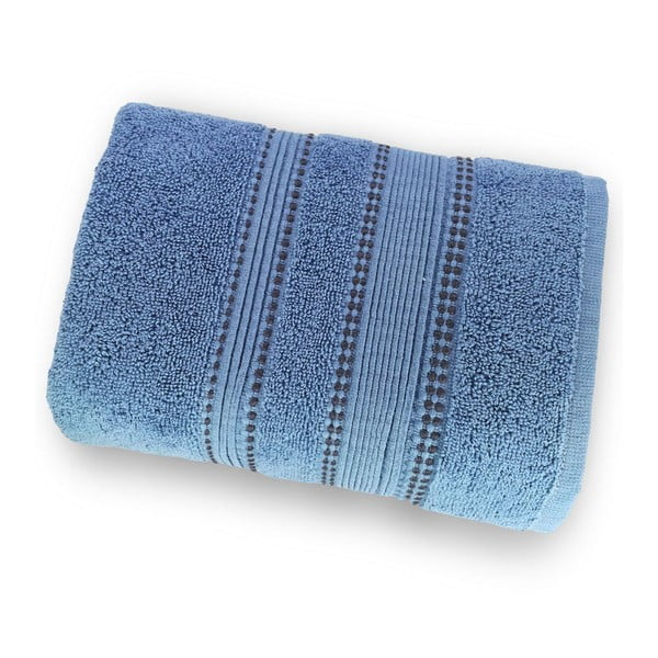 Granatowy ręcznik ze 100% bawełny Marie Lou Remix, 140x70 cm