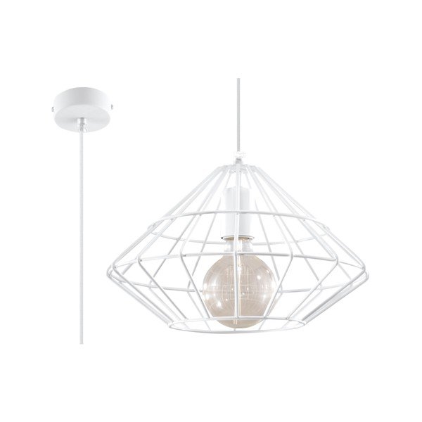 Biała lampa wisząca Sollux Editta-image-3