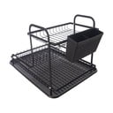 Czarny metalowy ociekacz dwupiętowy 42,5x32 cm Radka – Orion