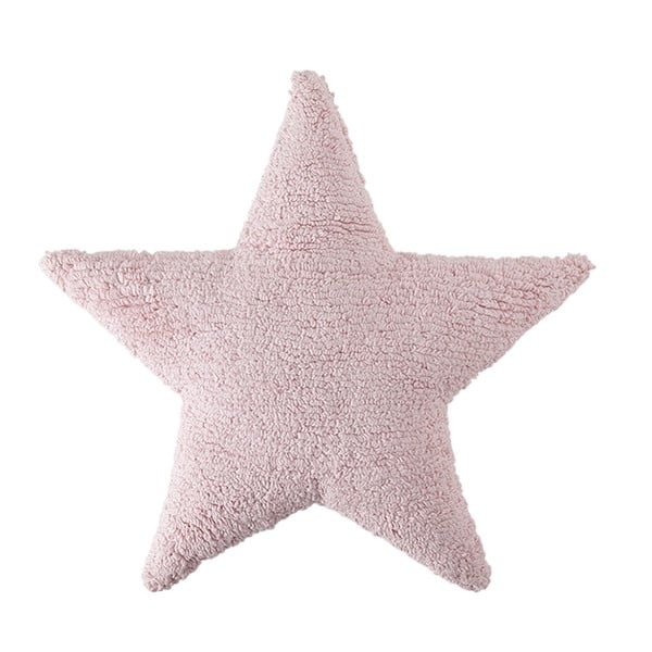 Różowa poduszka bawełniana wykonana ręcznie Lorena Canals Star, 54x54 cm