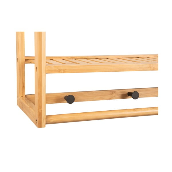 Naturalny bambusowy wieszak ścienny z półką Sheer – Leitmotiv-image-3