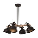 Czarna lampa wisząca z metalowym kloszem Reno – Candellux Lighting