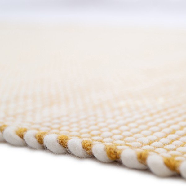 Żółty dywan z domieszką wełny 170x110 cm Bergen – Nattiot-image-2
