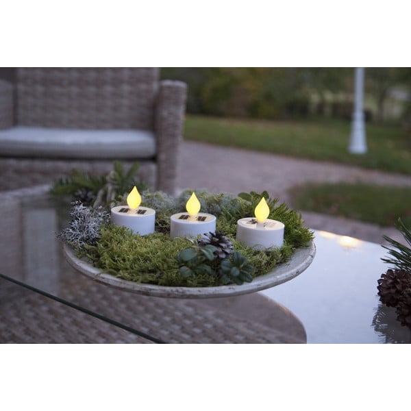 Zewnętrzne solarne świeczki LED zestaw 3 szt. (wysokość 5,5 cm) Saul – Star Trading-image-4