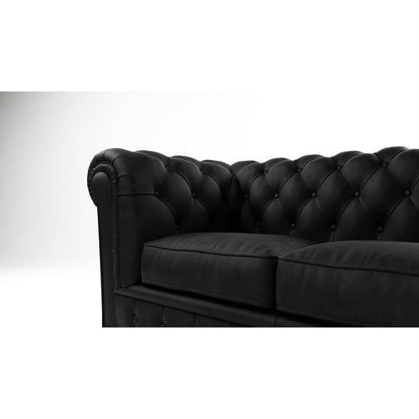 Czarna aksamitna sofa 184 cm Cambridge – Ropez-image-3