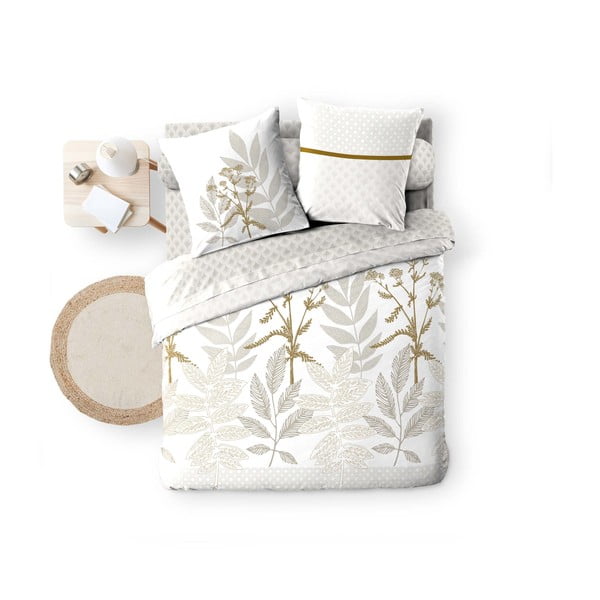 Beżowa bawełniana pościel dwuosobowa z prześcieradłem/6-częściowa 240x220 cm Raoni – douceur d'intérieur-image-3