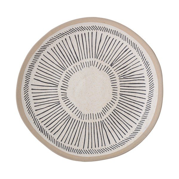 Czarno-biały kamionkowy talerz Bloomingville Eliana, ø 26 cm