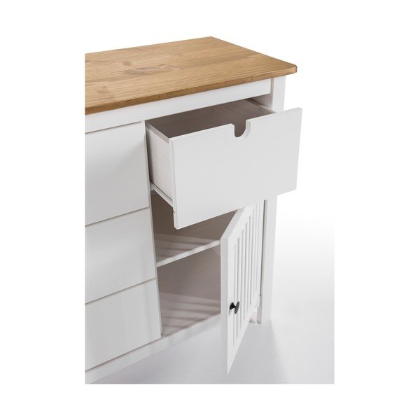 Biała drewniana komoda Marckeric Bruna-image-1