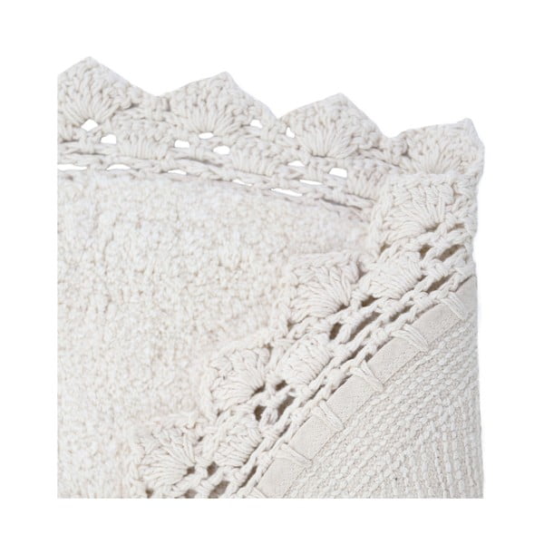 Kremowy ręcznie wykonany dywan z bawełny Nattiot Perla, ø 110 cm-image-4