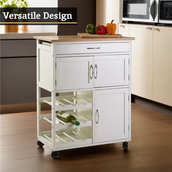 Bambusowy barek na kółkach 37x67 cm Harlow – Premier Housewares-image-4