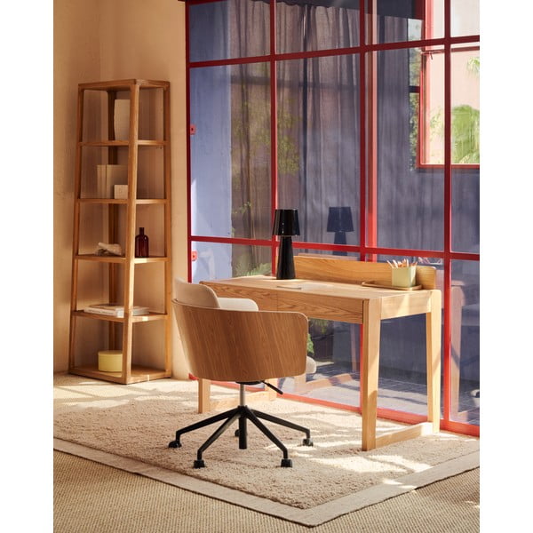 Biurko z blatem w dekorze jesionu 60x120 cm Arandu – Kave Home-image-1