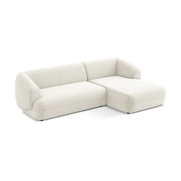 Biały aksamitny narożnik (prawostronny) Moana – Makamii-image-3