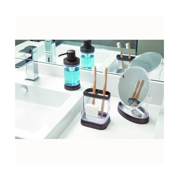 Dozownik do mydła w ciemnobrązowym kolorze iDesign Haley-image-3