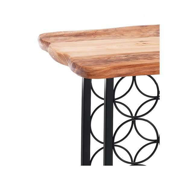 Czarno-naturalny metalowy regał na wino liczba butelek 15 46x56x35,5 cm Ras – Tomasucci-image-2