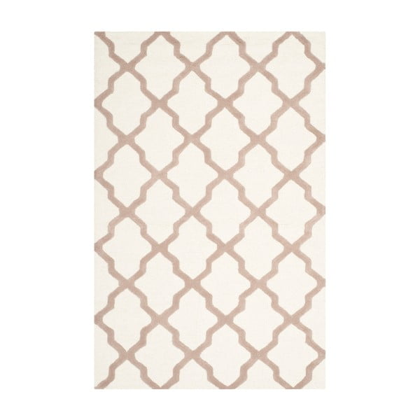 Wełniany dywan Safavieh Ava White Beige, 274x182 cm