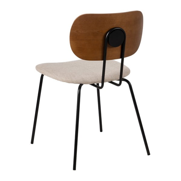 Brązowo-kremowe krzesła zestaw 4 szt. Cleo – Ixia-image-3