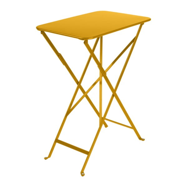 Żółty stolik ogrodowy Fermob Bistro, 37x57 cm