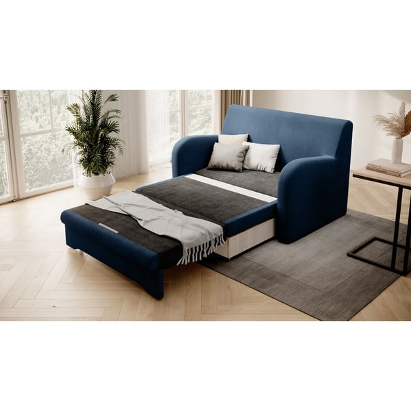 Niebieska aksamitna rozkładana sofa 130 cm Ario – ELTAP-image-2