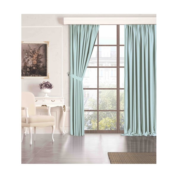 Zielona zasłona półzaciemniająca 260x100 cm – Mila Home-image-2