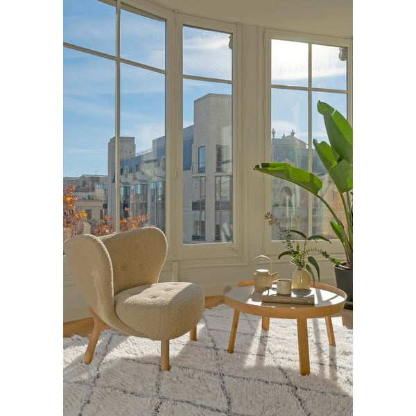 Kremowy wełniany dywan tkany ręcznie odpowiedni do prania 140x200 cm Berber Soul – Lorena Canals-image-3