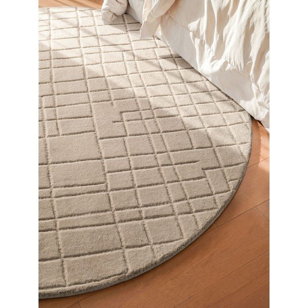 Beżowy wełniany okrągły dywan ø 200 cm Kenso – Villeroy&Boch-image-2