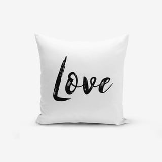 Poszewka na poduszkę z domieszką bawełny Minimalist Cushion Covers Love Writing, 45x45 cm