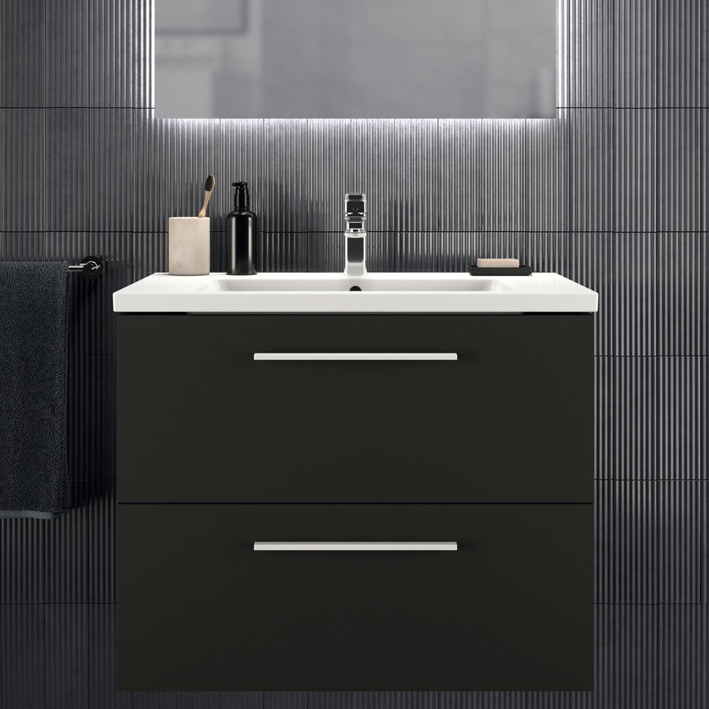 Antracytowa wisząca szafka pod umywalkę 80x63 cm i.Life B – Ideal Standard (zdjęcie 10)