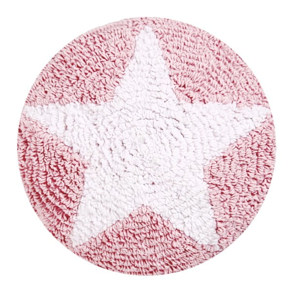 Różowa poduszka bawełniana Happy Decor Kids Star, ⌀ 30 cm