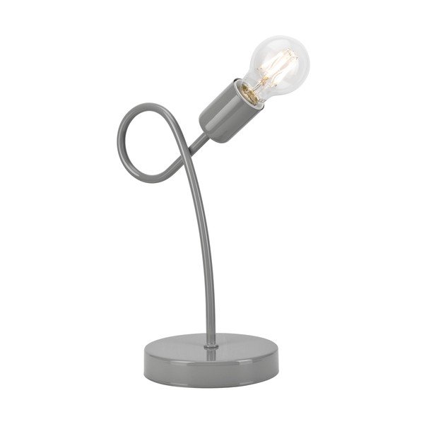 Szara lampa stołowa − LAMKUR