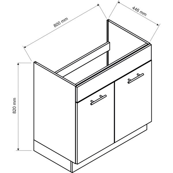 Kuchnia w kształcie I bez blatu (bez usługi montażu) 240 cm Kian – STOLKAR-image-4