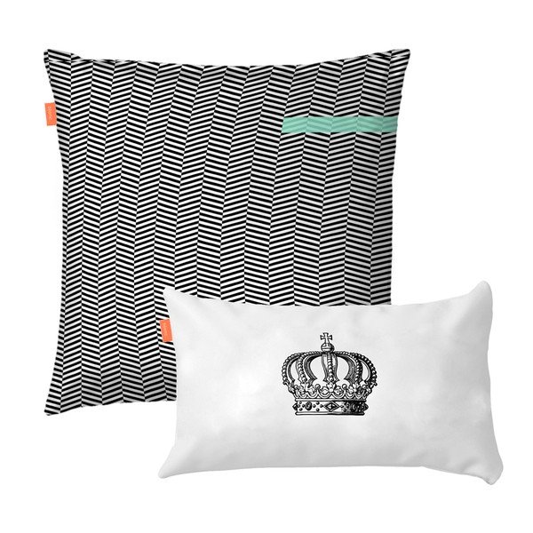 Zestaw 2 bawełnianych poszewek na poduszki Blanc Royal