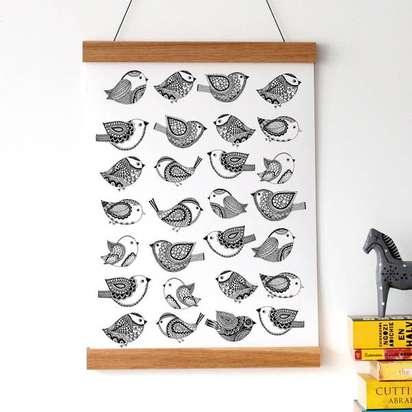 Plakat Bird Pattern, 30x40 cm