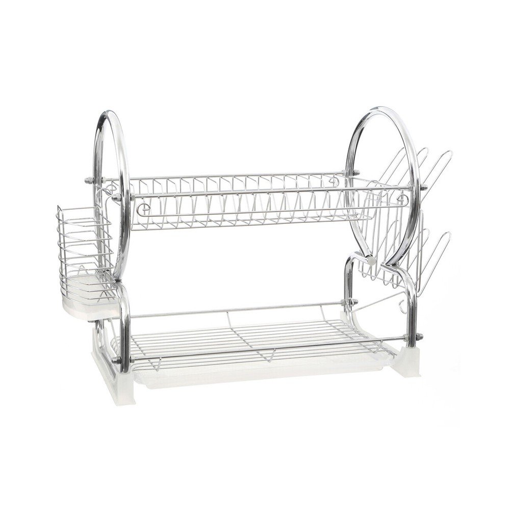 Ociekacz dwupiętowy ze stali nierdzewnej w kolorze srebra 56x25 cm Laurie – Premier Housewares