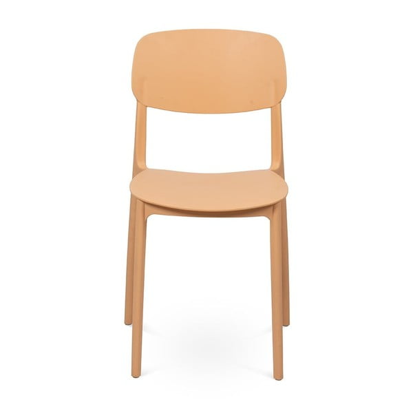 Brzoskwiniowe plastikowe krzesło ogrodowe Hébé – Bonami Essentials-image-3