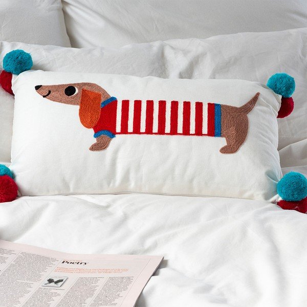 Poduszka dziecięca z mieszanki bawełny 50x33 cm Sausage Dog – Rex London-image-1