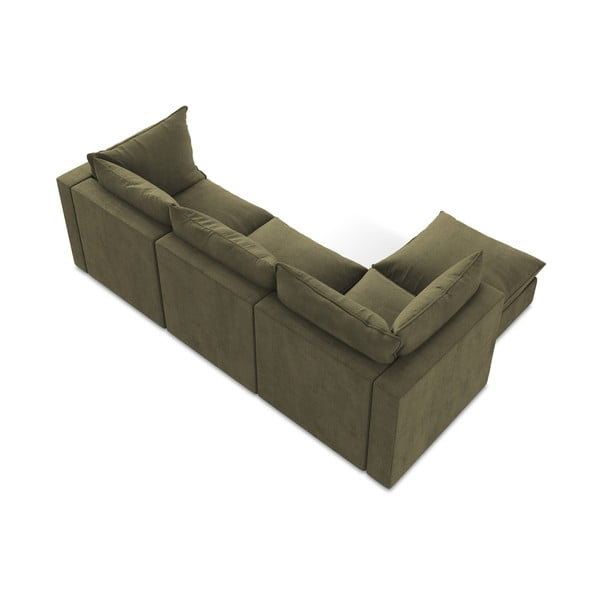 Narożnik (lewostronny/z szezlongiem) w kolorze khaki Manao – Makamii-image-3