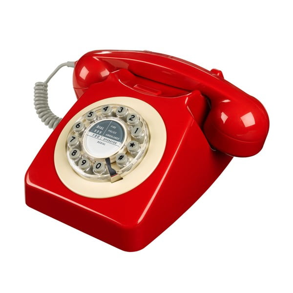 Telefon stacjonarny w stylu retro Serie 746 Red