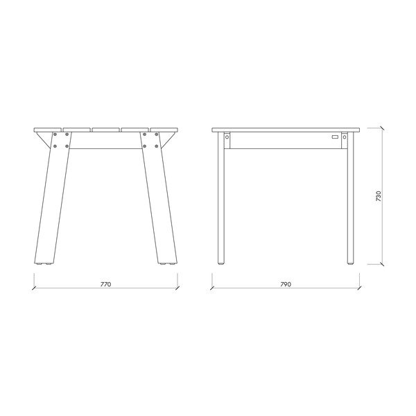 Stół ogrodowy z litego drewna sosnowego 77x79 cm Navo – noo.ma-image-4