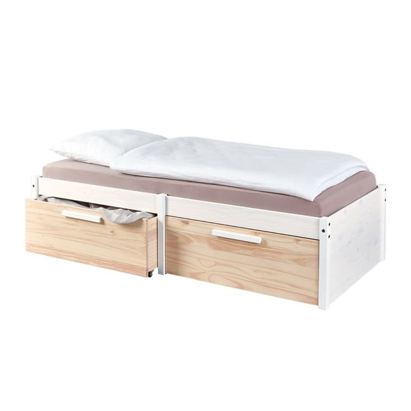 Łóżko z drewna sosnowego Interlink Ebbo, 90x200 cm