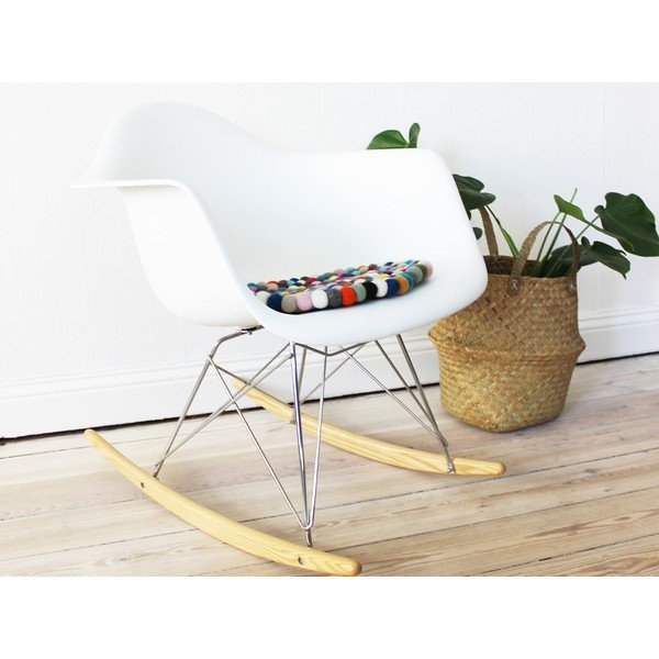 Wełniana kulkowa poduszka na krzesło Wooldot Ball Chair Pad Multi Pang, ⌀ 39 cm-image-2