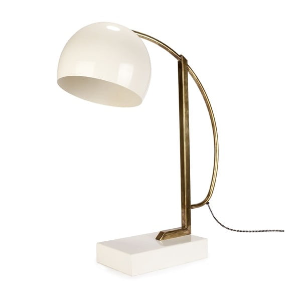 Biała lampa stołowa HF Living Antique
