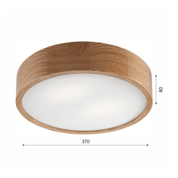 Brązowa lampa sufitowa ze szklanym kloszem ø 37 cm Eveline – LAMKUR-image-4