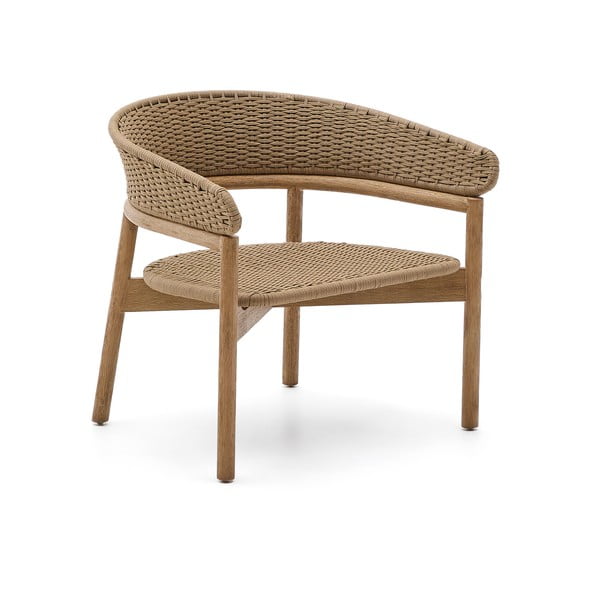 Drewniany fotel ogrodowy w naturalnym kolorze Arinella – Kave Home