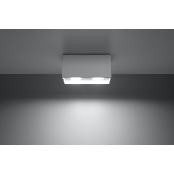 Biała lampa sufitowa Sollux Geo-image-3