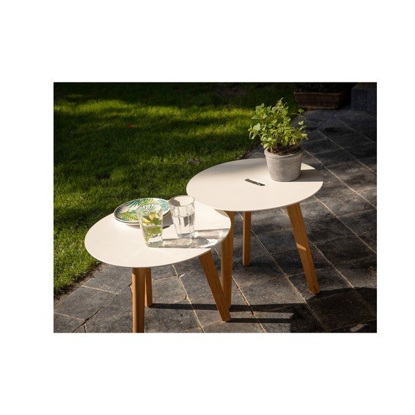 Okrągłe stoliki ogrodowe zestaw 2 szt. ø 50 cm Laura – Exotan-image-1