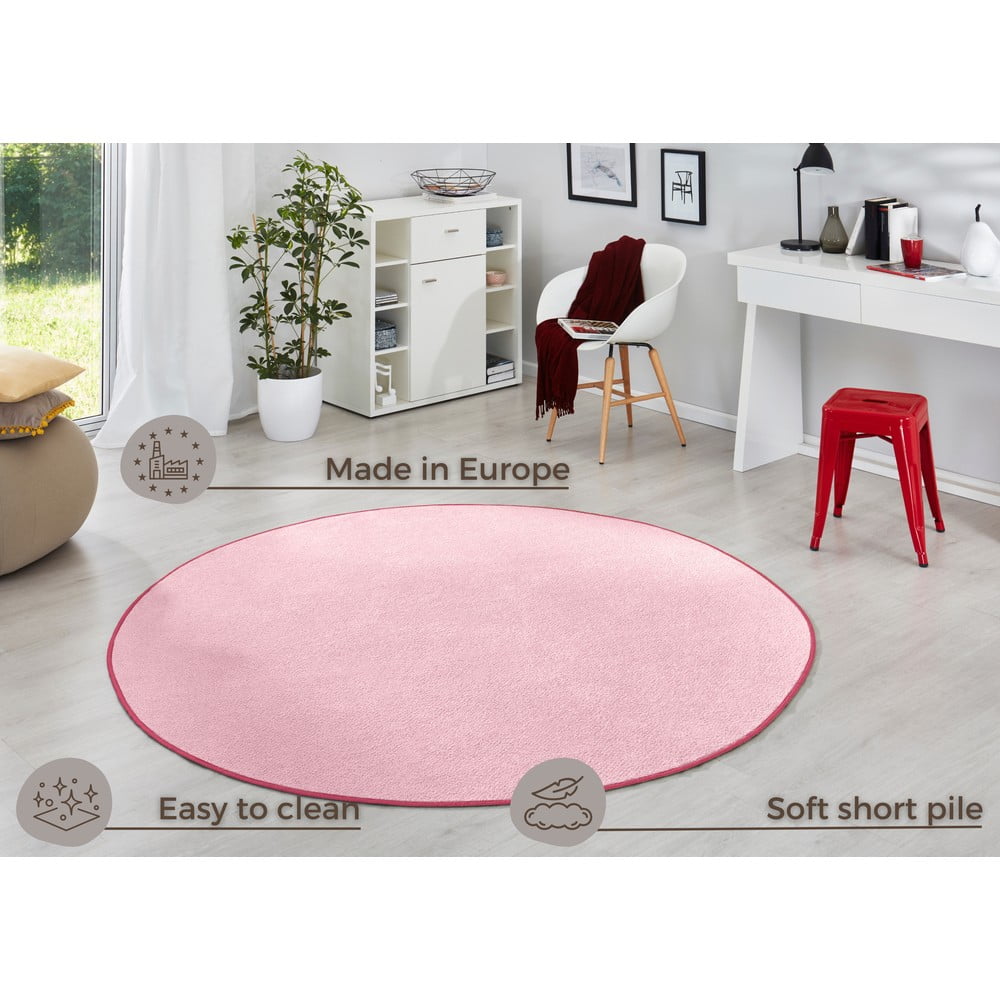 Jasnoróżowy okrągły dywan ø 200 cm Fancy – Hanse Home (zdjęcie 4)